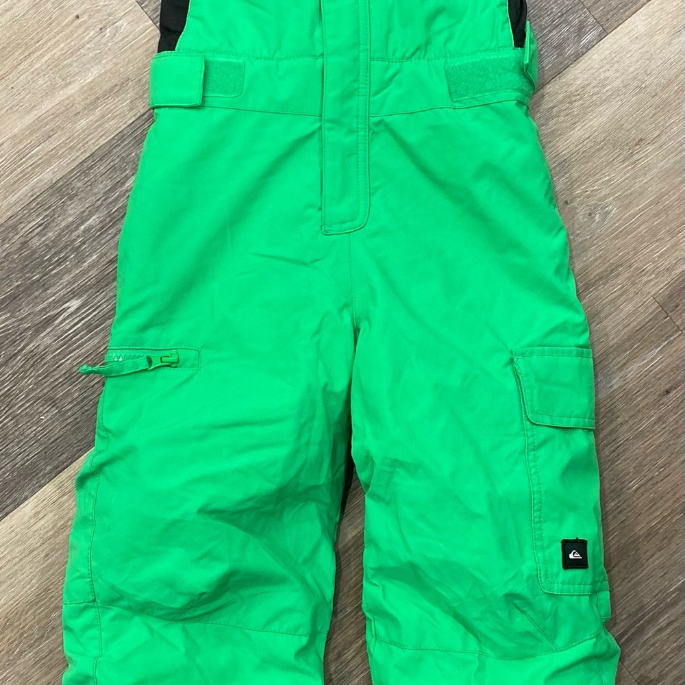 Quiksilver Kids Bright Green Overalls Ski Pants